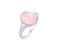 Siegelring ELLI "Siegelring Rosa Quarz Edelstein Oval 925 Silber" Gr. 56, silber, Fingerringe, Damen, 56mm, Silber 925 (Sterlingsilber), Siegelring (85034816-56) silber