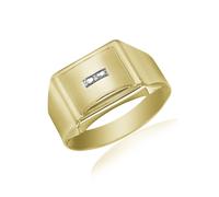 Siegelring FIRETTI "Schmuck Geschenk Gold 333 Herrenring Goldring" Gr. 20, gold (gelbgoldfarben, weißgoldfarben), Fingerringe, Herren, 20, 0,01 P2 = erkennbare Einschlüsse, Diamanten Gelbgold 333, 4,2