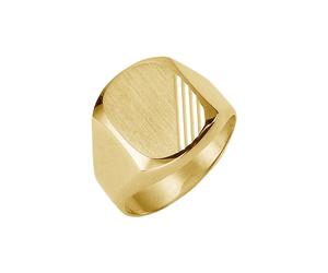 Siegelring FIRETTI "Schmuck Geschenk Gold 333 Herrenring Goldring" Gr. 21, gold (gelbgoldfarben), Fingerringe, Herren, 21, Gelbgold 333, 4mm, Siegelring (770858-21) gelbgoldfarben