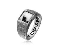 Haze & Glory Siegelring - Day and Night Quarz 925 Sterling Silber 62 Herren