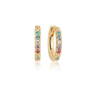 Sif Jakobs - Ellera Grande Ohrringe - 18k Vergoldet - Mehrfarbige Zirkonia - Gold Creolen - Damenschmuck