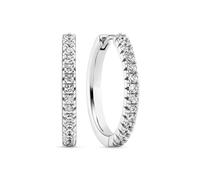 Sif Jakobs - Ellera Grande Ohrringe - 925 Sterling Silber - Weiße Zirkonia - Silber Creolen - Damenschmuck