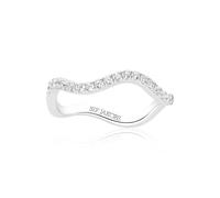 Sif Jakobs - Ellera Waves Ring - 925 Sterling Silber - Weiße Zirkonia - Rhodiniert - Damenschmuck - 54