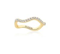 Sif Jakobs ELLERA WAVES Ring 18 kt. Silber Vergoldet SJ-R3869-CZ-YG-54 - Damen - 925 sterling silver