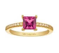 Sif Jakobs Jewellery SJ-R42280-PKCZ-YG Ring für Damen Ellera Quadrato Goldfarben Pink 54/17.2