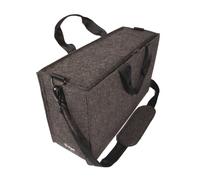 SIGEL BA417 DeskSharing Bag, 2-in-1 Business-Tasche & mobil.Arbeitsplatz f.Homeoffice & Co-Working, Dunkelgrau, Filz, f.Laptop bis 16 Zoll 45x28x15 cm - grau BA417