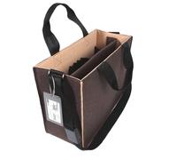 Sigel BA422 Desk Sharing Bag Classic, Tasche f.mobiles Arbeiten, sicherer Stand: f.Laptop bis 15,4 Zoll, Synt. Filz, braun-beige, 36x15x28 cm - braun BA422