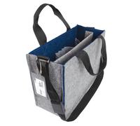 Sigel Laptoptasche Desk Sharing Bag Bicolor M – Kunstfilz, für Laptops bis 15,4″, dunkelblau-grau