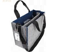 Sigel Desk Sharing Bag Bicolor M recycelter PET Filz 360x280x150mm grau/blau