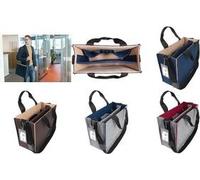 Sigel BA420 Desk Sharing Bag Classic, Organizer für mobiles Arbeiten, absolut sicherer Stand: für Laptop bis 15,4 Zoll und Unterlagen, Synthetischer Filz, blau-beige, Medium 36 x 15 x 28 cm