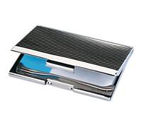 Sigel Visitenkartenetui Classic Spezial 20 Karten Silber 9 x 0,5 x 5,5 cm