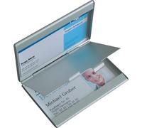 Sigel Visitenkartenetui Twin 90x58mm 2 Fächer Aluminium Packung mit 20 Stück - VZ136