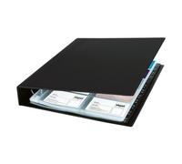 Sigel Visitenkartenmappe mit Ringmechanik VZ301 schwarz, 32.5x5.3x27 cm