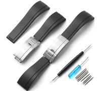 Sight Focus 20 mm Gummi-Uhrenarmband für Rolex Daytona, Submariner 40, Yacht-Master 40, GMT-Master 40, Sea Dweller 40, Air-King 40, Datejust 36, Day-Date 36/40, Explorer 39/40, Milgauss 40, Oyster