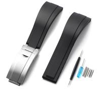 Sight Focus 20 mm Gummi-Uhrenarmband für Rolex Yacht-Master 40 mm, Daytona, Submariner 40 mm, GMT-Master 40 mm, Sea Dweller 40 mm, Air-King 40 mm, Datejust 36 mm, Day-Date 36 mm/40 mm, Cellini 39,