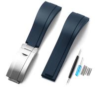 Sight Focus Gummi-Uhrenarmband für Rolex Cosmograph Daytona, Submariner, Yacht-Master, GMT-Master, Sea Dweller, Sky Dweller, Air-King, Datejust , Day-Date, Explorer, Deepsea, Oyster Perpetual Watch