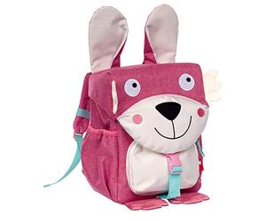 SIGIKID 25080 Rucksack Hase School Mädchen Kinderrucksack empfohlen ab 3 Jahren rosa, 28x24x18 cm