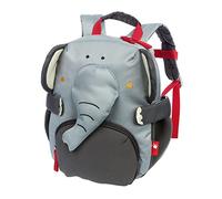 SIGIKID 25256 Kinderrucksack Elefant, Kindergarten-Rucksack: robust, leicht, kindgerecht, für Kita, Krippe, Ausflüge, Freizeit, für Kinder von 2 - 5 Jahren, Grau/Elefant 29x26x13 cm, 5,2 l