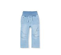 sigikid Baby Jeans mit elastischem Ripp-Schlupfbund zum Umschlagen und Bindebändchen - Softe Sweat Denim-Qualität und bequeme Passform, für Mädchen und Jungen, Größe 62 - 98