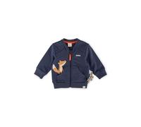 Sigikid Baby-Jungen Sweatjacke WILD Fox Sweatshirt, Dunkelblau, 68 cm