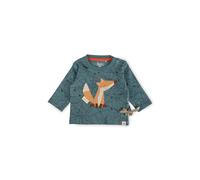 Sigikid Baby-Jungen WILD Fox Langarmshirt, Ozeangrün, 86 cm