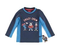 sigikid Jungen Langarmshirt, Mini, Einfarbig, Gr. 104, Blau (denimblau)