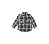 Sigikid Jungen Mini WILD Fox Flanellhemd, Grün/Orange, 98 cm