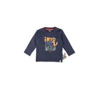 Sigikid Jungen Mini WILD Fox Langarmshirt, Dunkelblau, 128 cm