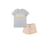 Sigikid Unisex Kinder Für Jungen Und Mädchen Pyjamaset, Hellblau/Rosa/Shorty, 116 EU