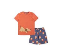 Sigikid Unisex Kinder Für Jungen Und Mädchen Pyjamaset, Rot/Blau/Shorty, 104 EU