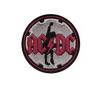 SigitasTrading Ac Dc ACDC Angus COG Gituar Hq Aufnäher Besticktes Patch zum Aufbügeln Applique
