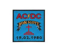 SigitasTrading Ac Dc ACDC Bon Scott 19021980 Aufnäher Besticktes Patch zum Aufbügeln Applique