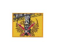 SigitasTrading Rage Against The Machine Rise Silver Red Aufnäher Besticktes Patch zum Aufbügeln Applique