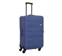 SIGN Stoffkoffer Reisekoffer Trolley (Handgepäck-Mittel-Groß-Set) + 5cm Dehnungsfuge (Blau, Mittlerer Koffer (70cm))