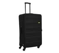 SIGN Stoffkoffer Reisekoffer Trolley (Handgepäck-Mittel-Groß-Set) + 5cm Dehnungsfuge (Schwarz, Mittlerer Koffer (70cm))