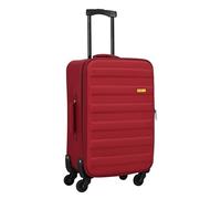 SIGN Stoffkoffer Reisekoffer Trolley (Handgepäck-Mittel-Groß-Set) + 5cm Dehnungsfuge (Weinrot, Großer Koffer (70cm))