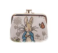 Signare Beatrix Potter Peter Rabbit Tapisserie-Rahmen-Geldbörse, 11 cm B x 9 cm H x 5 cm T, umweltfreundlicher Stoff, Doppelverschluss und zwei Fächer, Peter Rabbit-Markenanhänger, offizielles