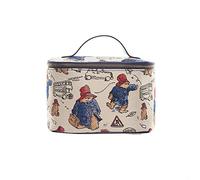 Signare Classic Paddington Bear gewebte Tapisserie-Kosmetiktasche für Reisen, Kosmetik, Mehrzweck-Aufbewahrungstasche, Einheitsgröße, ca. 22 cm (B) x 15 cm (H) x 15 cm (T), beige, Einheitsgröße,