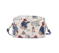 Signare Classic Paddington Bear Premium Woven Tapisserie Hip Crossbody Handtasche Crossbody Bag Geldbörse - Einheitsgröße ca. 21 cm (B) x 15 cm (H) x 7 cm (T), beige, One Size