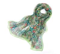 Signare Damen Schal aus 100% Seide, leicht und weich, mit William Morris Design (Golden Lily)