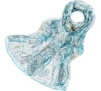 Signare Damen Schal aus 100% Seide, leicht und weich, mit William Morris Design (Granatapfel und Lilie)