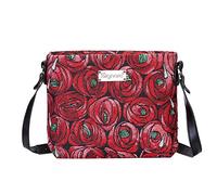 Signare Gobelin Crossbody Bag Kleine Umhängetasche für Damen mit Blumenmuster, Rose und Tropfenform, Einheitsgröße