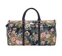 Signare Gobelin-Gepäcktasche für Reisen und Sport/große Reisetasche für Damen Sporttasche Damen mit Garten Designs (Pfingstrose) (BHOLD-PEO)