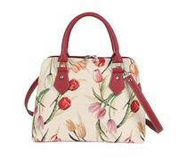 Signare Gobelin-Hand- und Umhängetasche für Damen, modische Umhängetasche, Geldbörsen für Damen, Mädchen, Teenager, Tulpen, Convertible Bag