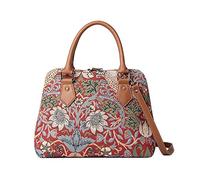 Signare Gobelin-Hand- und Umhängetasche für Damen, modische Umhängetasche, Geldbörsen für Damen, Mädchen, Teenager, Strawberry Thief Red, Convertible Bag