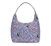 Signare Gobelin Hobo Schultertasche Slough Geldbörse für Frauen mit Garten Design, Blüte und Schlucken, Einheitsgröße