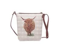 Signare Gobelin Kleine Umhängetasche für Damen (SLING-) (Highland Cow)