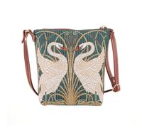 Signare Gobelin Kleine Umhängetasche für Frauen mit Tier- und Haustierdesigns (Schwan)