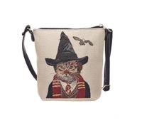 Signare Gobelin Kleine Umhängetasche für Frauen mit Tier- und Haustiermotiven (Magische Katze)