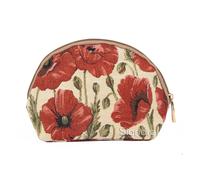 Signare Gobelin-Kosmetiktasche, Kulturbeutel, Make-up-Tasche fr Damen mit Mohnblumen-Design (COSM-POP)